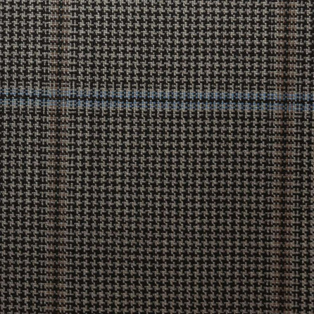 R619/1 Vercelli CV - Vải Suit 95% Wool - Đen Caro